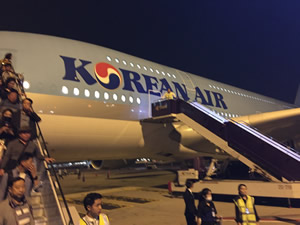 大韓航空 A380 ビジネスクラス搭乗記 ソウル-バンコク 画像