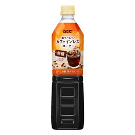 【ボトル】UCC おいしいカフェインレスコーヒー 無糖 ペットボトル 930ml 画像